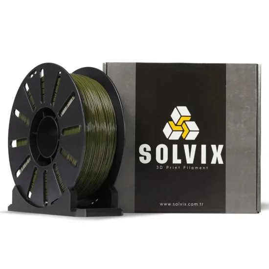 Solvix Haki Yeşil PLA PHA Filament 1kg 1.75mm 3D Yazıcı Filamenti Solvix Haki Yeşil PLA PHA Filament 1kg 1.75mm 3D Yazıcı Filamenti