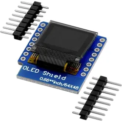 OLED Ekran Modülü - Arduino ve D1 Mini IIC/I2C SSD1306 0.66 inç OLED Ekran Modülü - Arduino ve D1 Mini IIC/I2C SSD1306 0.66 inç