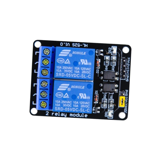 2 Kanal Röle Modülü 5V Optokuplörlü – Arduino & Raspberry Pi Uyumlu 2 Kanal Röle Modülü 5V Optokuplörlü – Arduino & Raspberry Pi Uyumlu